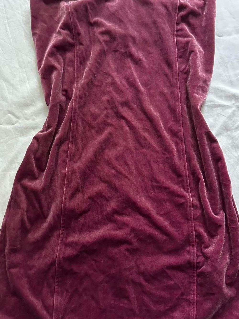 Velvet Bodycon Dress in Deep Wine